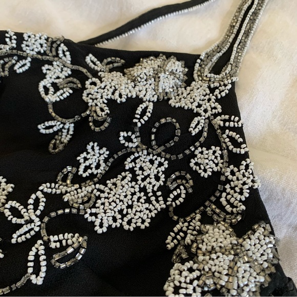 SOLD Stunning Vintage Y2K Asymmetrical Beaded Dress Cache Sz 6 - Picture 11 of 16